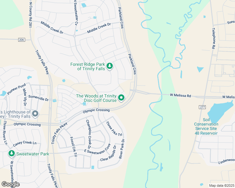 map of restaurants, bars, coffee shops, grocery stores, and more near 817 Lost Woods Way in McKinney
