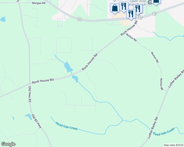 map of restaurants, bars, coffee shops, grocery stores, and more near 41 Magnolia Place Drive in Senoia