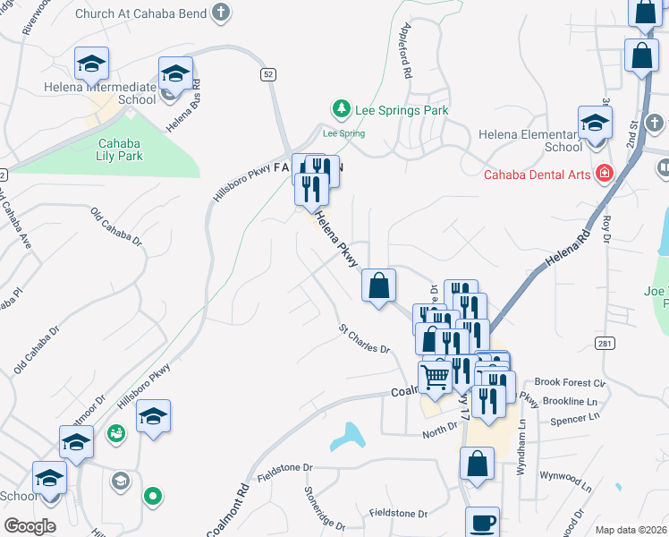 map of restaurants, bars, coffee shops, grocery stores, and more near 516 Baronne Street in Helena