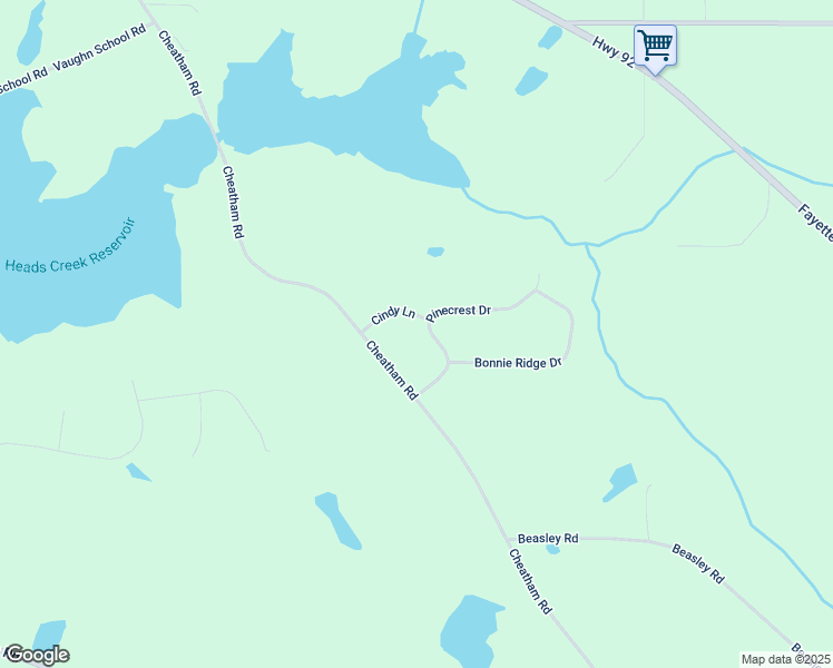 map of restaurants, bars, coffee shops, grocery stores, and more near 1815 Pinecrest Drive in Griffin