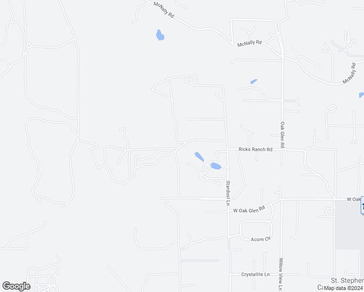 map of restaurants, bars, coffee shops, grocery stores, and more near Ricks Ranch Road in Valley Center