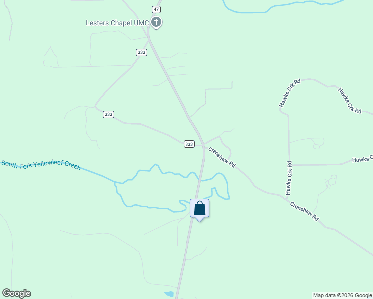 map of restaurants, bars, coffee shops, grocery stores, and more near 141 County Road 333 in Columbiana