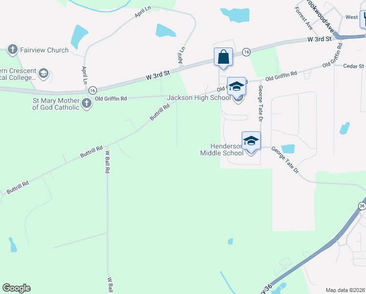 map of restaurants, bars, coffee shops, grocery stores, and more near 139 Bob White Run in Jackson
