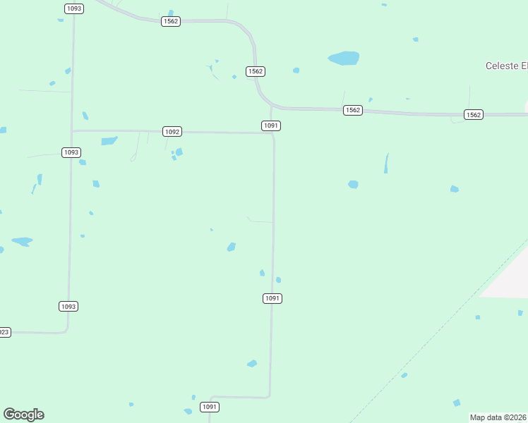 map of restaurants, bars, coffee shops, grocery stores, and more near 5769 County Road 1091 in Celeste