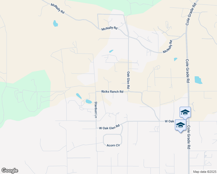 map of restaurants, bars, coffee shops, grocery stores, and more near 13306 Ricks Ranch Road in Valley Center