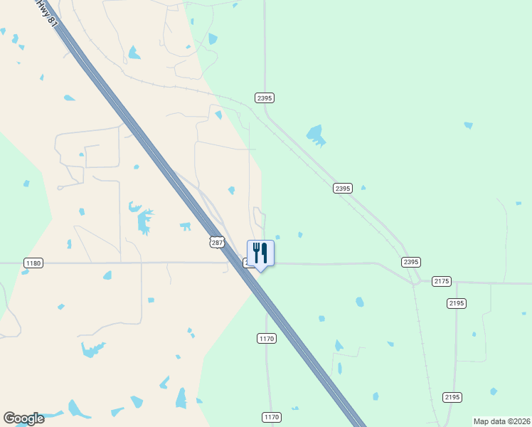 map of restaurants, bars, coffee shops, grocery stores, and more near 1350-1356 County Road 2175 in Decatur