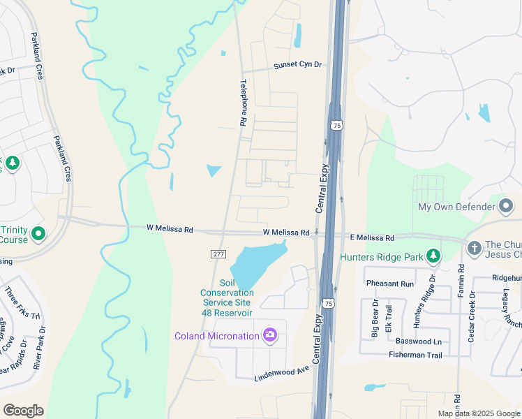 map of restaurants, bars, coffee shops, grocery stores, and more near 5664-6182 County Road 277 in Anna