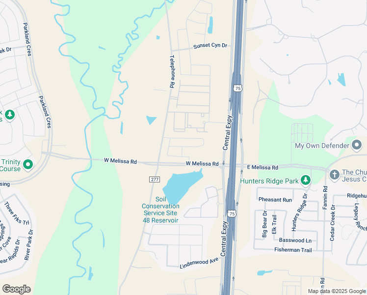 map of restaurants, bars, coffee shops, grocery stores, and more near 5664-6182 County Road 277 in Anna