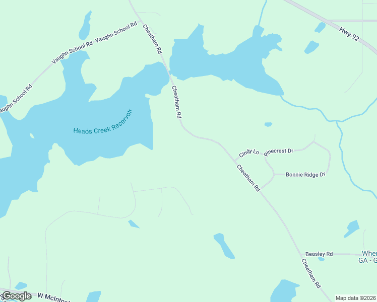 map of restaurants, bars, coffee shops, grocery stores, and more near 955 Cheatham Road in Griffin