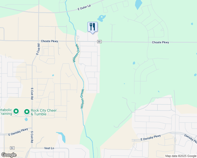 map of restaurants, bars, coffee shops, grocery stores, and more near 2804 Oakhurst Drive in Celina