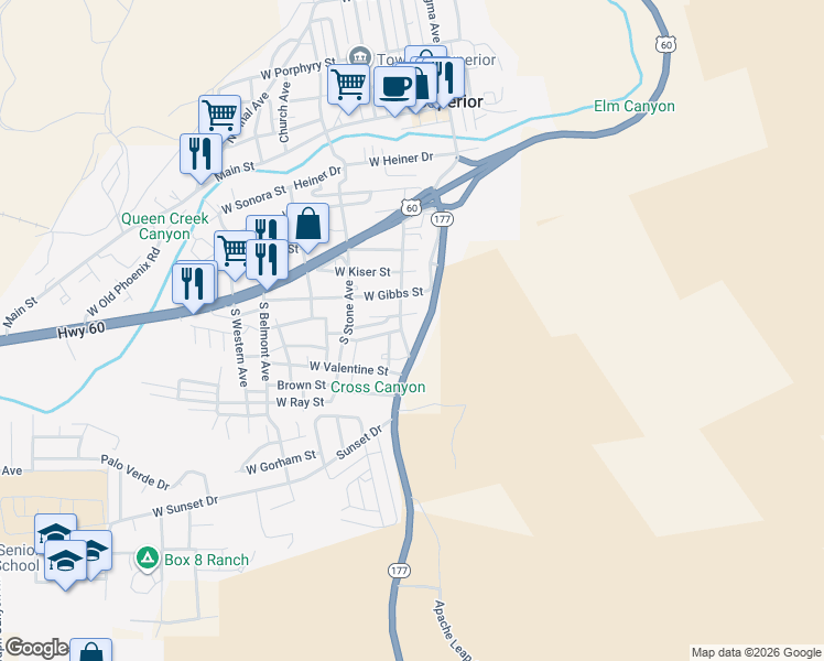 map of restaurants, bars, coffee shops, grocery stores, and more near 921 South Lobb Avenue in Superior
