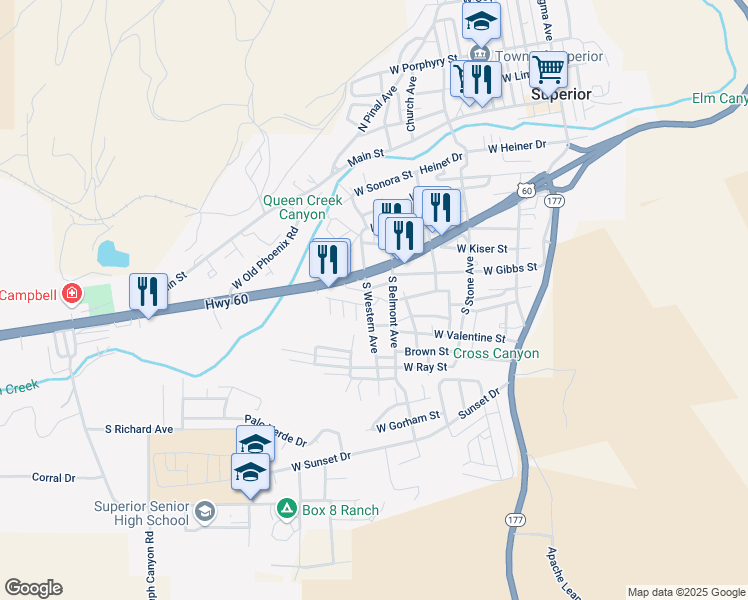 map of restaurants, bars, coffee shops, grocery stores, and more near 988 Willhoyt Street in Superior