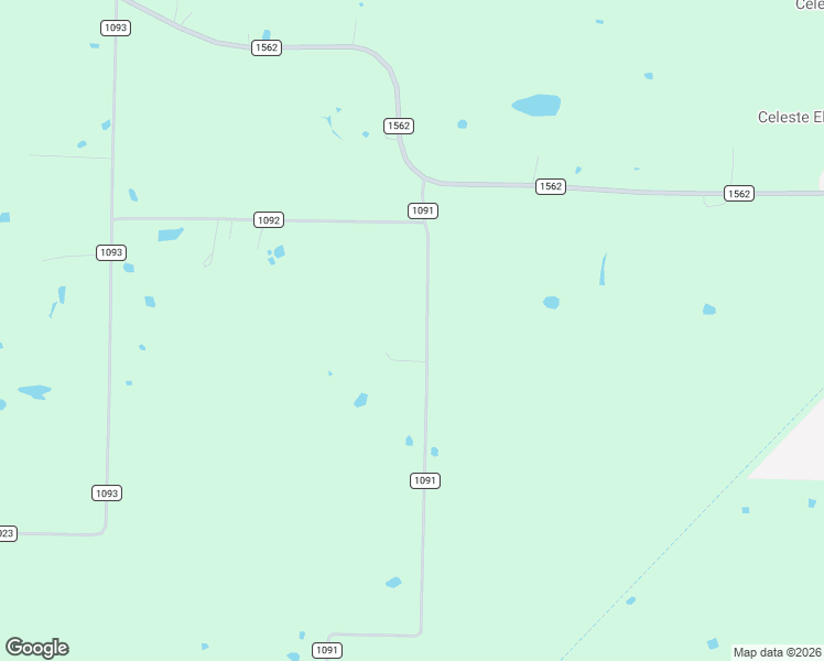map of restaurants, bars, coffee shops, grocery stores, and more near 5769 County Road 1091 in Celeste
