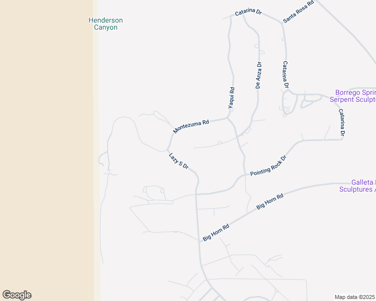 map of restaurants, bars, coffee shops, grocery stores, and more near 1691 De Anza Drive in Borrego Springs
