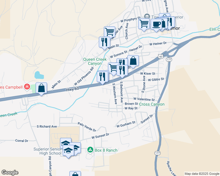 map of restaurants, bars, coffee shops, grocery stores, and more near 988 Willhoyt Street in Superior
