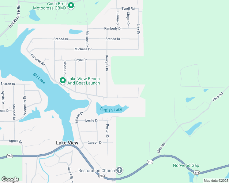 map of restaurants, bars, coffee shops, grocery stores, and more near 13388 McCoy Cir in Lake View