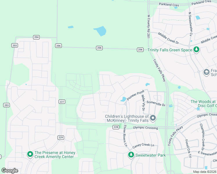 map of restaurants, bars, coffee shops, grocery stores, and more near 1354 County Road 228 in McKinney