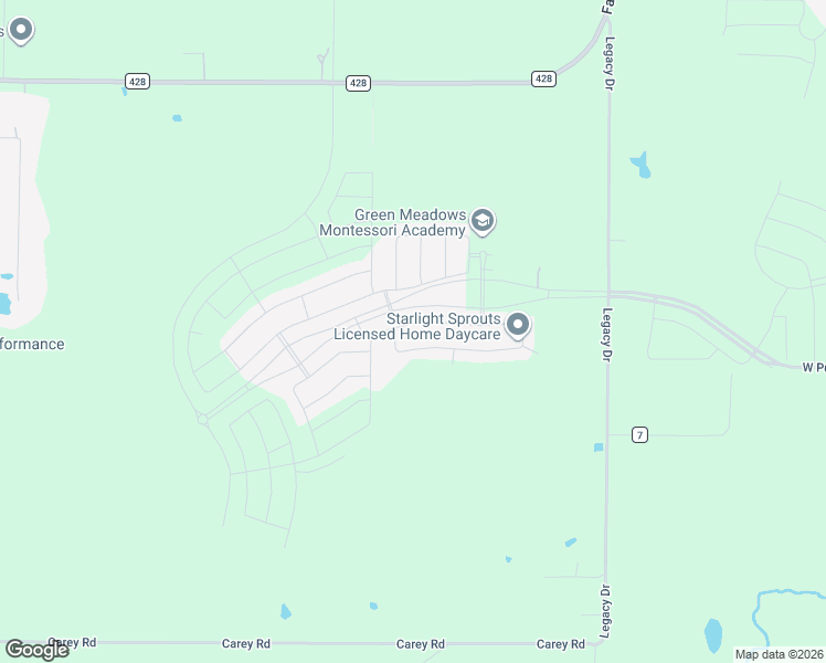 map of restaurants, bars, coffee shops, grocery stores, and more near 16912 Clover Drive in Celina