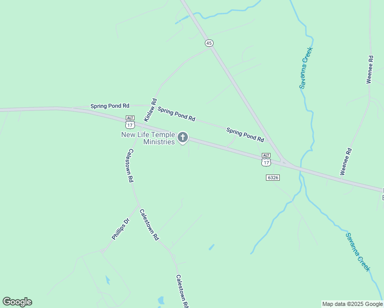 map of restaurants, bars, coffee shops, grocery stores, and more near 3579 U.S. 17 Alternate in Jamestown