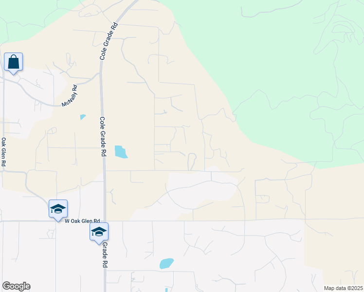 map of restaurants, bars, coffee shops, grocery stores, and more near 14589 Tyler Lane in Valley Center