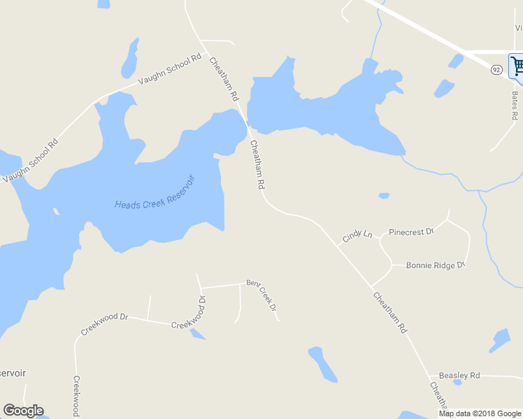 map of restaurants, bars, coffee shops, grocery stores, and more near 993 Cheatham Road in Griffin