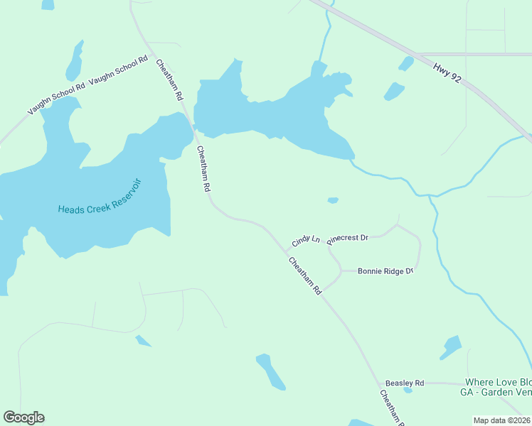 map of restaurants, bars, coffee shops, grocery stores, and more near 972 Cheatham Road in Griffin