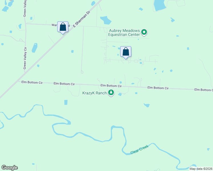 map of restaurants, bars, coffee shops, grocery stores, and more near 3759 Elm Bottom Circle in Aubrey