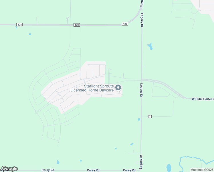 map of restaurants, bars, coffee shops, grocery stores, and more near 17117 Clover Drive in Celina
