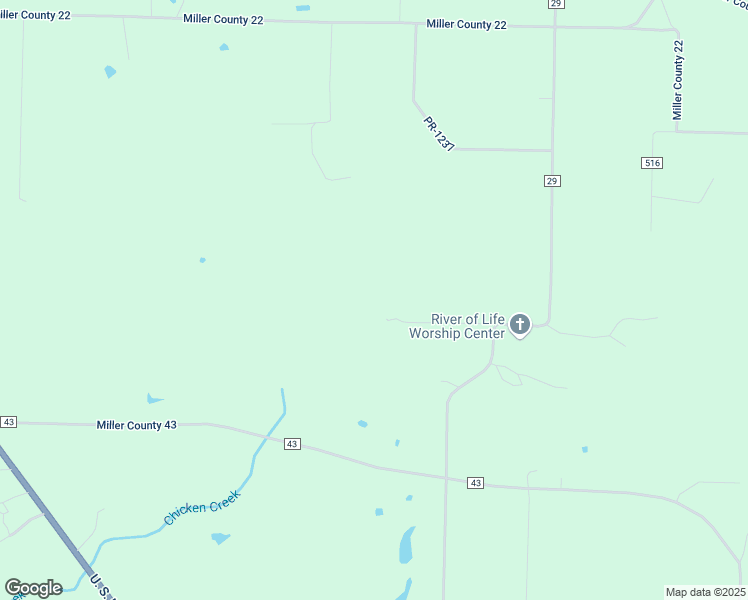 map of restaurants, bars, coffee shops, grocery stores, and more near 1333 Miller County 29 in Fouke