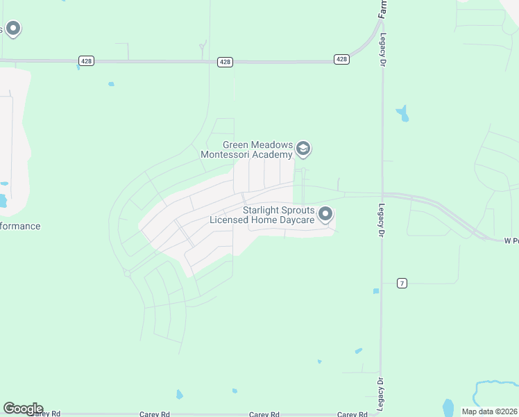 map of restaurants, bars, coffee shops, grocery stores, and more near 16912 Clover Drive in Celina