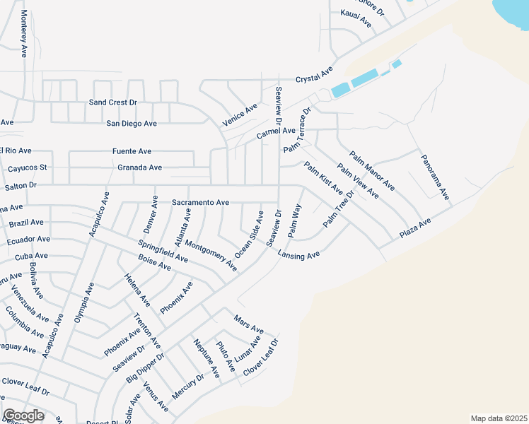 map of restaurants, bars, coffee shops, grocery stores, and more near 2204 Ocean Side Avenue in Thermal