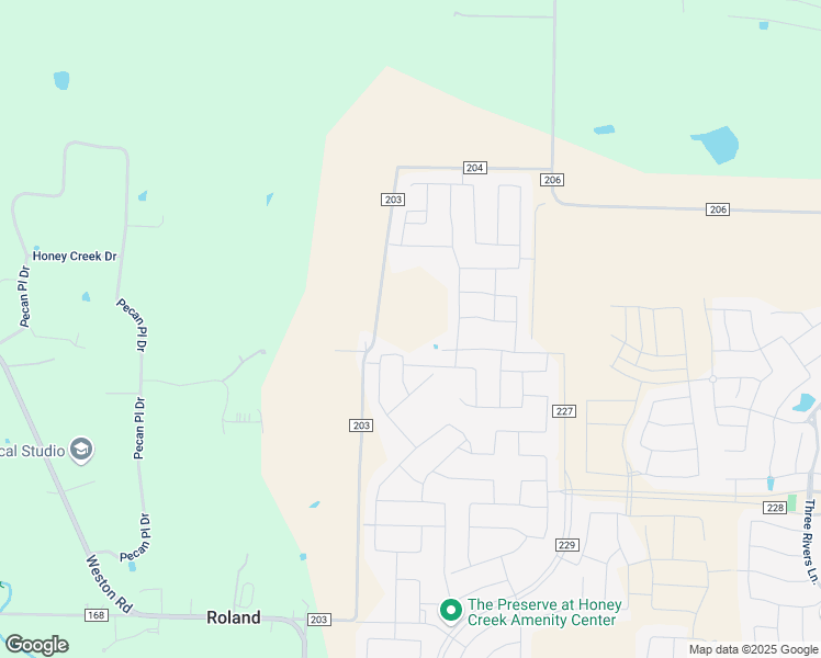 map of restaurants, bars, coffee shops, grocery stores, and more near 8816 County Road 203 in McKinney