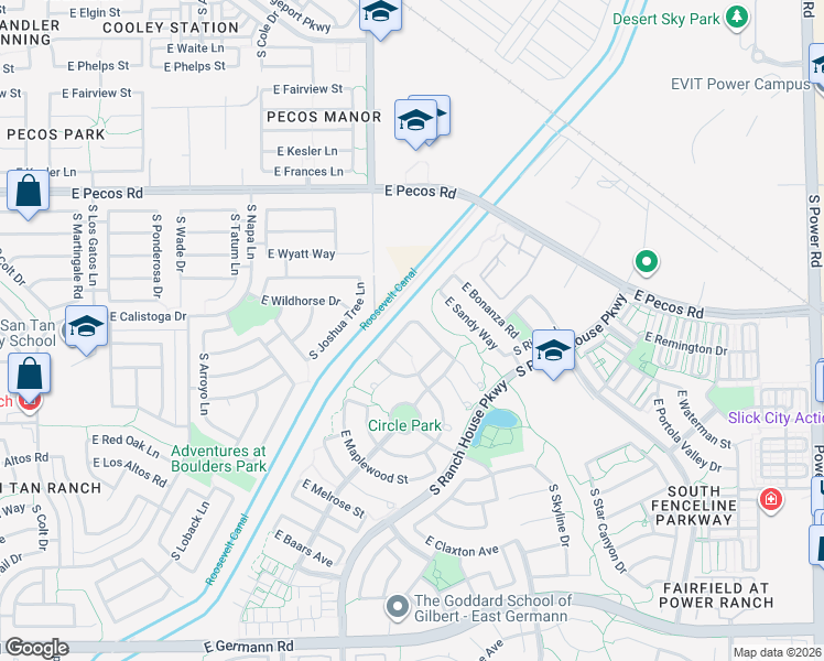 map of restaurants, bars, coffee shops, grocery stores, and more near in Maricopa County