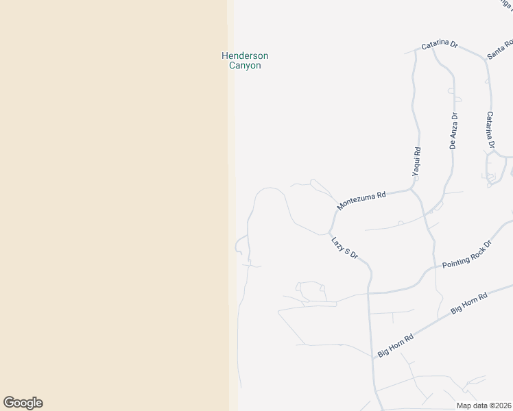 map of restaurants, bars, coffee shops, grocery stores, and more near 105 Montezuma Road in Borrego Springs