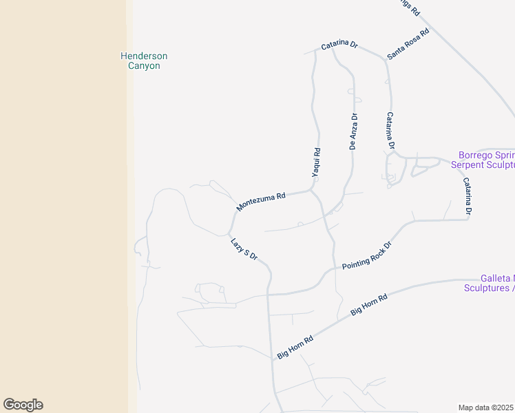 map of restaurants, bars, coffee shops, grocery stores, and more near 247 Montezuma Road in Borrego Springs
