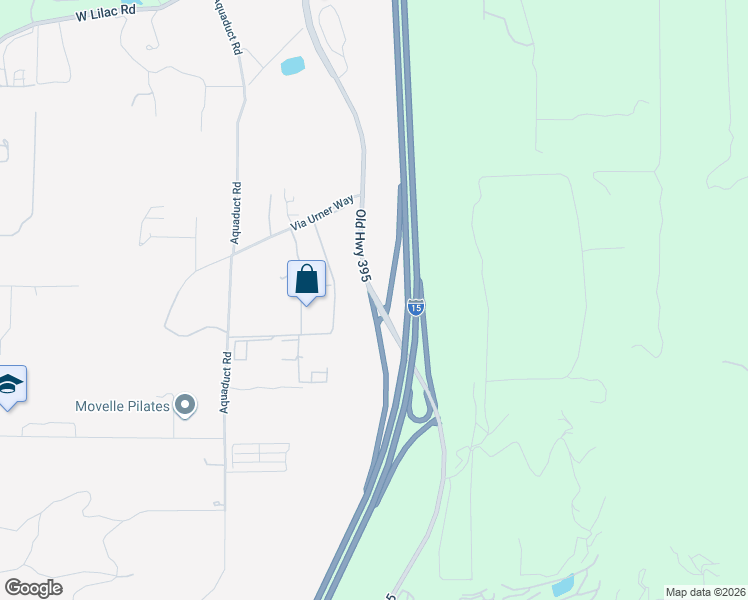 map of restaurants, bars, coffee shops, grocery stores, and more near Old Highway 395 in Bonsall