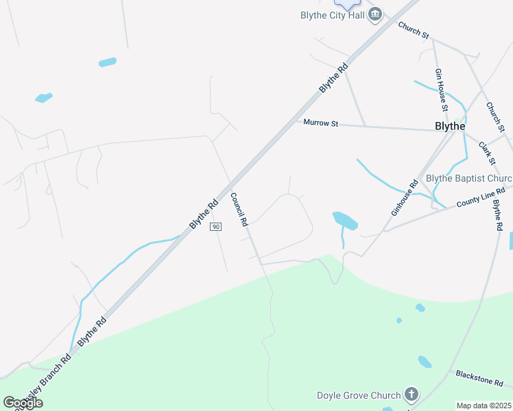 map of restaurants, bars, coffee shops, grocery stores, and more near 3507 Matts Way in Blythe