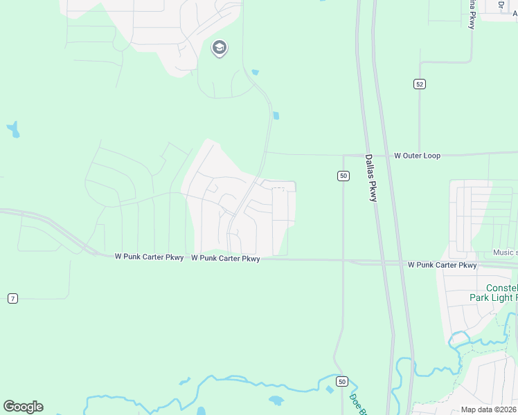 map of restaurants, bars, coffee shops, grocery stores, and more near 2417 Latimer Mews in Celina