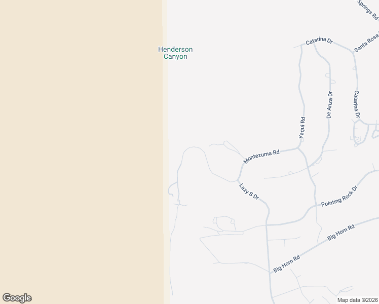 map of restaurants, bars, coffee shops, grocery stores, and more near 105 Montezuma Road in Borrego Springs