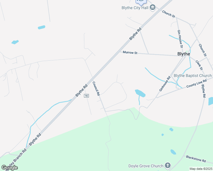 map of restaurants, bars, coffee shops, grocery stores, and more near 3507 Matts Way in Blythe