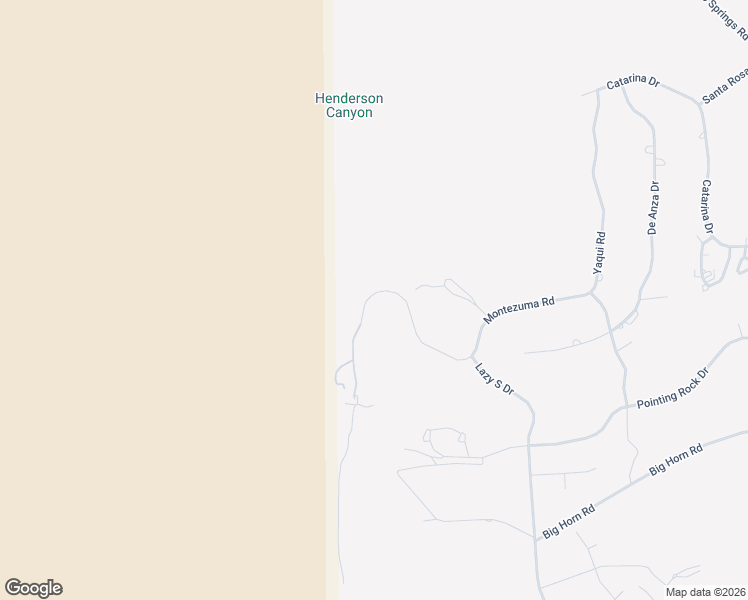 map of restaurants, bars, coffee shops, grocery stores, and more near 119 Montezuma Road in Borrego Springs