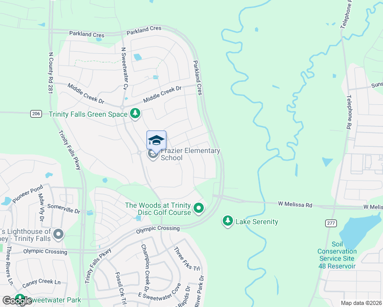 map of restaurants, bars, coffee shops, grocery stores, and more near 1005 Hubbard Creek Trail in McKinney