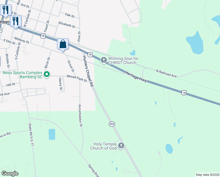 map of restaurants, bars, coffee shops, grocery stores, and more near in Bamberg