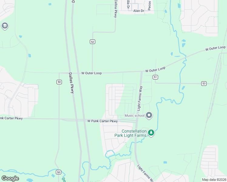 map of restaurants, bars, coffee shops, grocery stores, and more near 1620 Bennington Lane in Celina