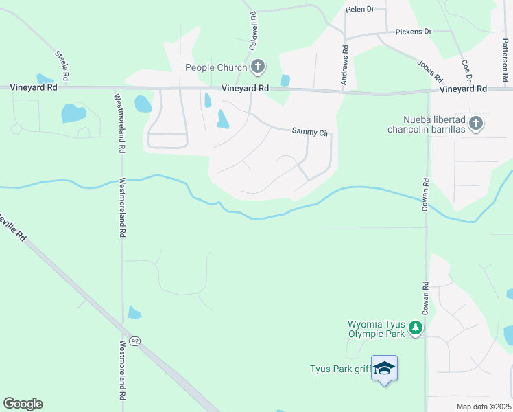 map of restaurants, bars, coffee shops, grocery stores, and more near 418 Ashley Trail in Griffin
