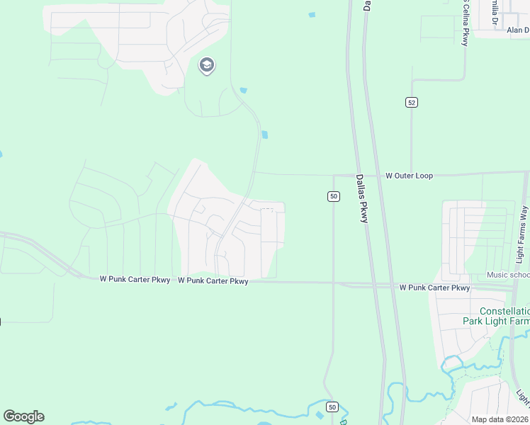 map of restaurants, bars, coffee shops, grocery stores, and more near 2601 Holland Court in Celina