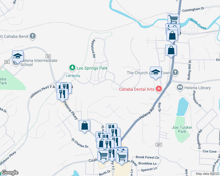map of restaurants, bars, coffee shops, grocery stores, and more near 160 Rowntree Path in Helena