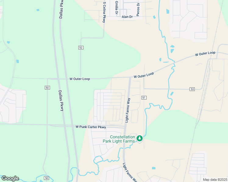map of restaurants, bars, coffee shops, grocery stores, and more near 1524 Bennington Lane in Celina