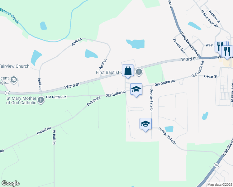 map of restaurants, bars, coffee shops, grocery stores, and more near 264 South Harkness Street in Jackson