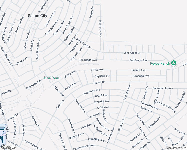 map of restaurants, bars, coffee shops, grocery stores, and more near 1124 Cayucos Street in Thermal